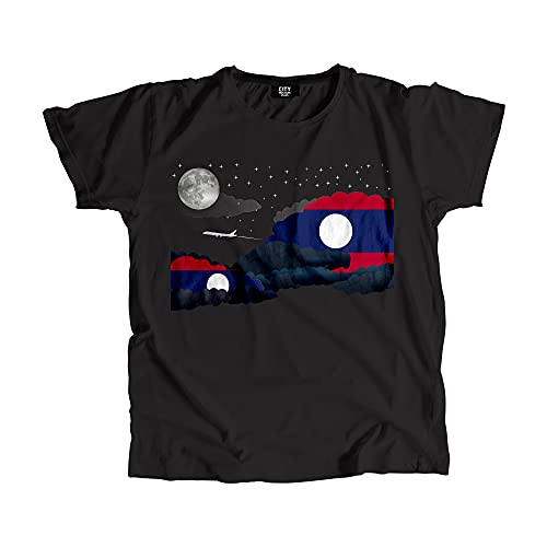 T-shirt Laos Night Clouds vêtement imprimé original pour homme et femme