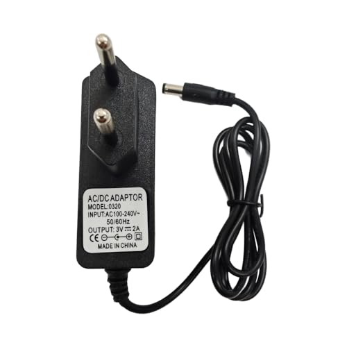 Chargeur d'alimentation 3V 2A Adaptateur d'alimentation 100V-240V AC à DC,6W Transformateurs 5,5 x 2,1/2,5mm pour Caméra, Routeur, Bande Lumineuse LED