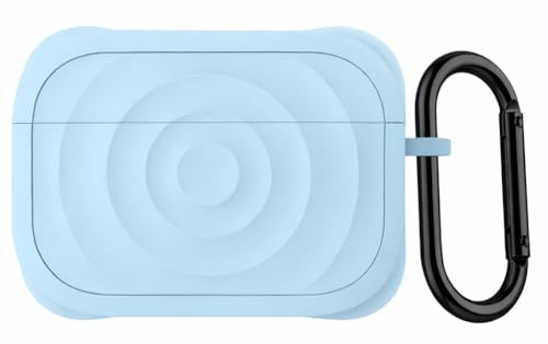 Image of Case Cover Compatible with Apple AirPods 4 (Earbuds Not Included) (Wave Pattern Sky Blue)