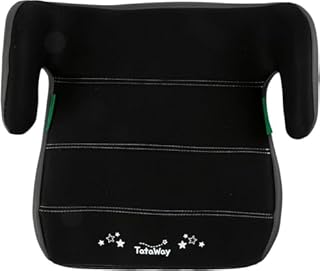 Tataway seggiolino alzatina auto bimbi nero i-Size ECE R129, Rialzo bimbi 126-150 cm, 22-36 kg, 6-12 anni, gruppo 3, leggero e facile da trasportare - sfoderabile e lavabile