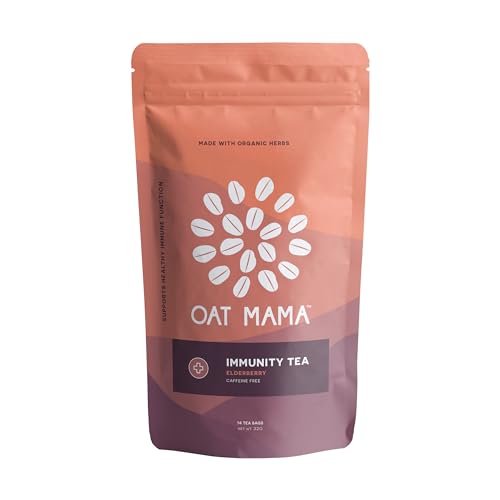 Oat Mama Té inmunidad de saúco, sin cafeína, 14 bolsas de té, 32 g