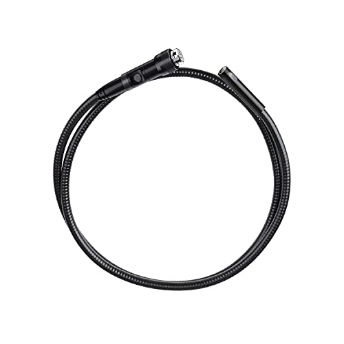 Dual Lens Borescope Inspection Camera, Semi-Rigid Cable with 7 LEDs, IP67 Waterproof Endoscope Camera, Aviation Connector Compatible with Teslong NTS300 NTS500 Monitor, Includes Hook, Magnet, 8mm Dia.