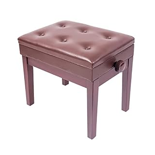 Tabouret de Piano Banc de Piano Réglable Marron Tabouret de Piano en Bois Moderne avec Rangement de Musique, Levage Automatique Hydraulique et Coussin de Siège en Cuir Véritable beautiful scenery - Les Beatles, Paul McCartney, John Lennon, RIngo Starr, George Harrison
