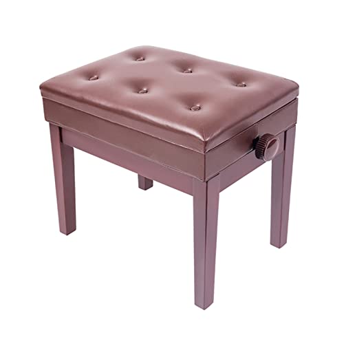 Tabouret de piano, tabouret de coiffeuse Banc de piano réglable marron Tabouret de piano en bois moderne avec rangement de musique, levage automatique hydraulique et coussin de siège en cuir véritable - Les Beatles, Paul McCartney, John Lennon, RIngo Starr, George Harrison Tabouret de piano, tabouret de coiffeuse Banc de piano réglable marron Tabouret de piano en bois moderne avec rangement de musique, levage automatique hydraulique et coussin de siège en cuir véritable