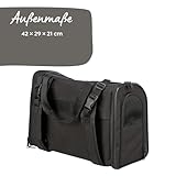 TRIXIE Rucksack Connor - schwarz/grau 42 × 29 × 21 cm