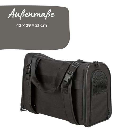 TRIXIE Rucksack Connor - schwarz/grau 42 × 29 × 21 cm