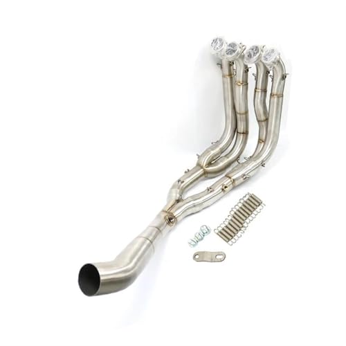 Échappement moto BMW S1000RR pour rouler sur circuit : tube avant de 60 mm argenté