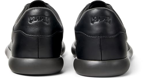 Camper Para Hombre. K101003-001 Zapatillas De Piel Pelotas Soller Negro (43), Plano, Cordones, Casual - 4