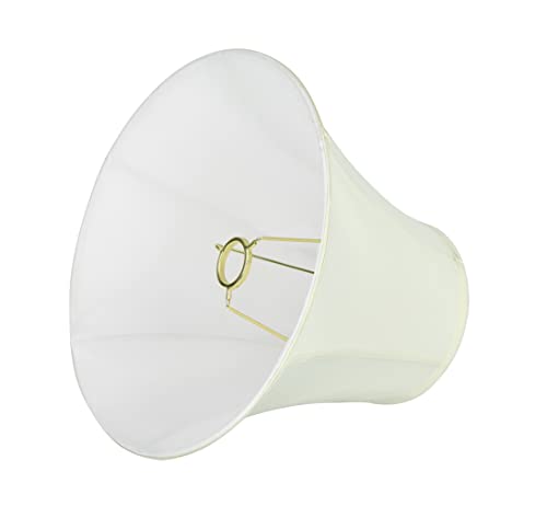 Image of Aspen Creative 58053A Bell Uno Lamp Shade in Chiffon White, 7 inch Top x 14 inch Bottom x 11 inch Slant Height, Slip UNO 36mm