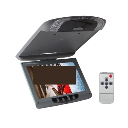 Monitor De Techo For Coche 9 Pulgadas con Pantalla LCD Abatible, Multimedia Y Vídeo For Montaje En(Gray)
