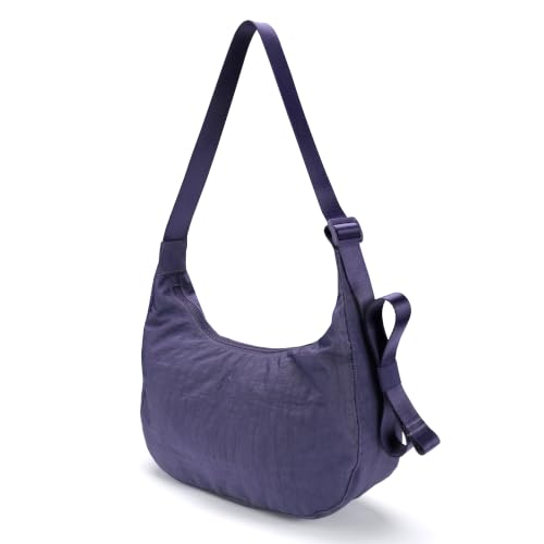 Image of Medium Nylon Crossbody Crescent Bag: Slouchy Style Shoulder Casual with Adjustable Strap