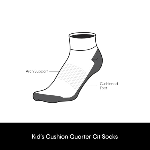 Calvin Klein Girls' Quarter Socks - 6 Pack Stretch Performance Cushioned Comfort Athletic Ankle Socks with Arch Support3