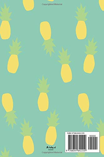 Food Tracker: Pineapple Pastel Notebook to log your daily meals, simple gift to help young adults and college students track their intake image 2