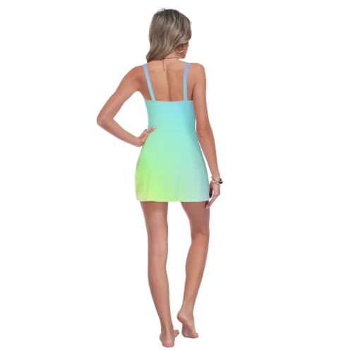 Bañador multicolor degradado para mujer con efecto push up 4