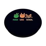 Zoom IMG-1 peace love bengal cat funny