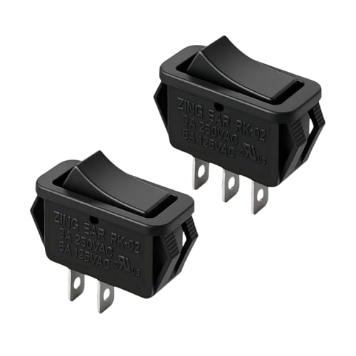 S97016971 for Broan Nutone Range Hood Rocker Switch Kit Replaces Numbers 97016971,1194790,97015617,97015728 Compatible with broan Nutone Range Hood Toggle Switch 40000, 41000,42000,43000,52000