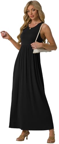 GRECERELLE Women's Summer Sleeveless Casual Long Tank Maxi Dress with Pockets (XS-3XL)3