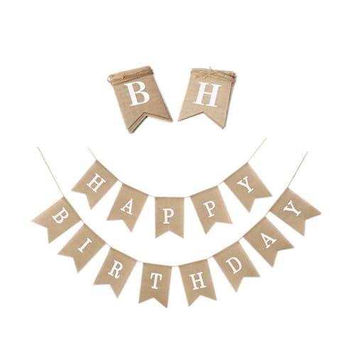 Bandeira de feliz aniversário, Happy Birthday, bandeira bandeira bandeira de tecido de decoração DIY perfeita Triangle Flag para casamento, Baby Shower, aniversário, festa e férias