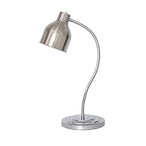 Food Warmer Lamp, Adjustable Angle Commercial Hotel Kitchen Equipment Restaurant Supplies Used to Heat Food, Keep Food Temperature, and Look Good, Single Head, Silver
