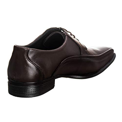 Sapato Social Adulto Masculino Confortável - AS254 Cor: Marrom Café;Tamanho: 43