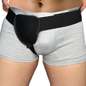 Poedist El cinturón de soporte para hernia es adecuado tanto para hombres como para mujeres, diseñado para hernias inguinales unilaterales, y cuenta