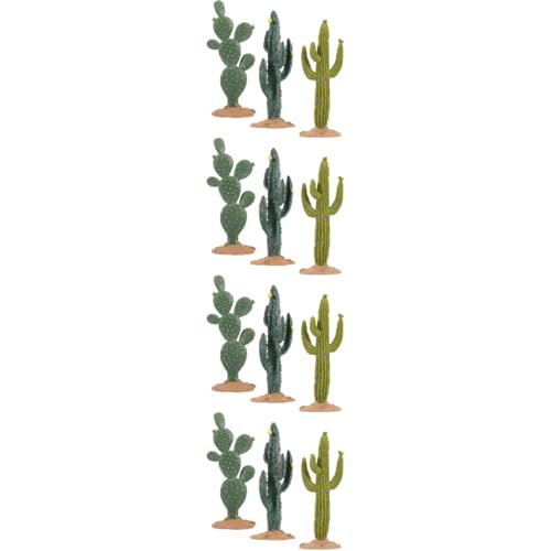 PRETYZOOM 4 Juegos Decoración De Cactus Simulada. Artificial Plants Fake Plants Decoração Casa Decoración Al Aire Libre Exterior Saguaro Maqueta Figuritas De Cactus En Miniatura 3 Piezas * 4