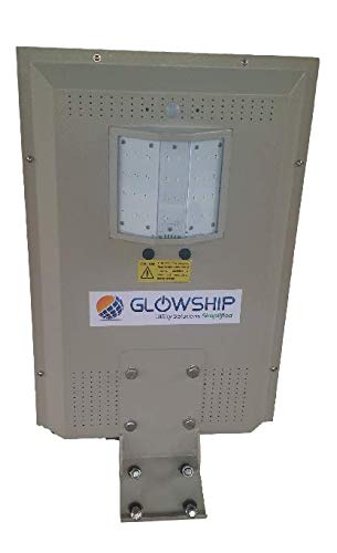 Glowship Solar Powered 20W LED Outdoor Street Light with Lithium Ion Batteries GLS 20L