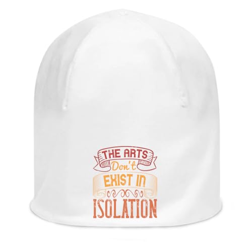 Bonnet blanc The Arts Don't Exist in Isolation en coton contre le froid léger