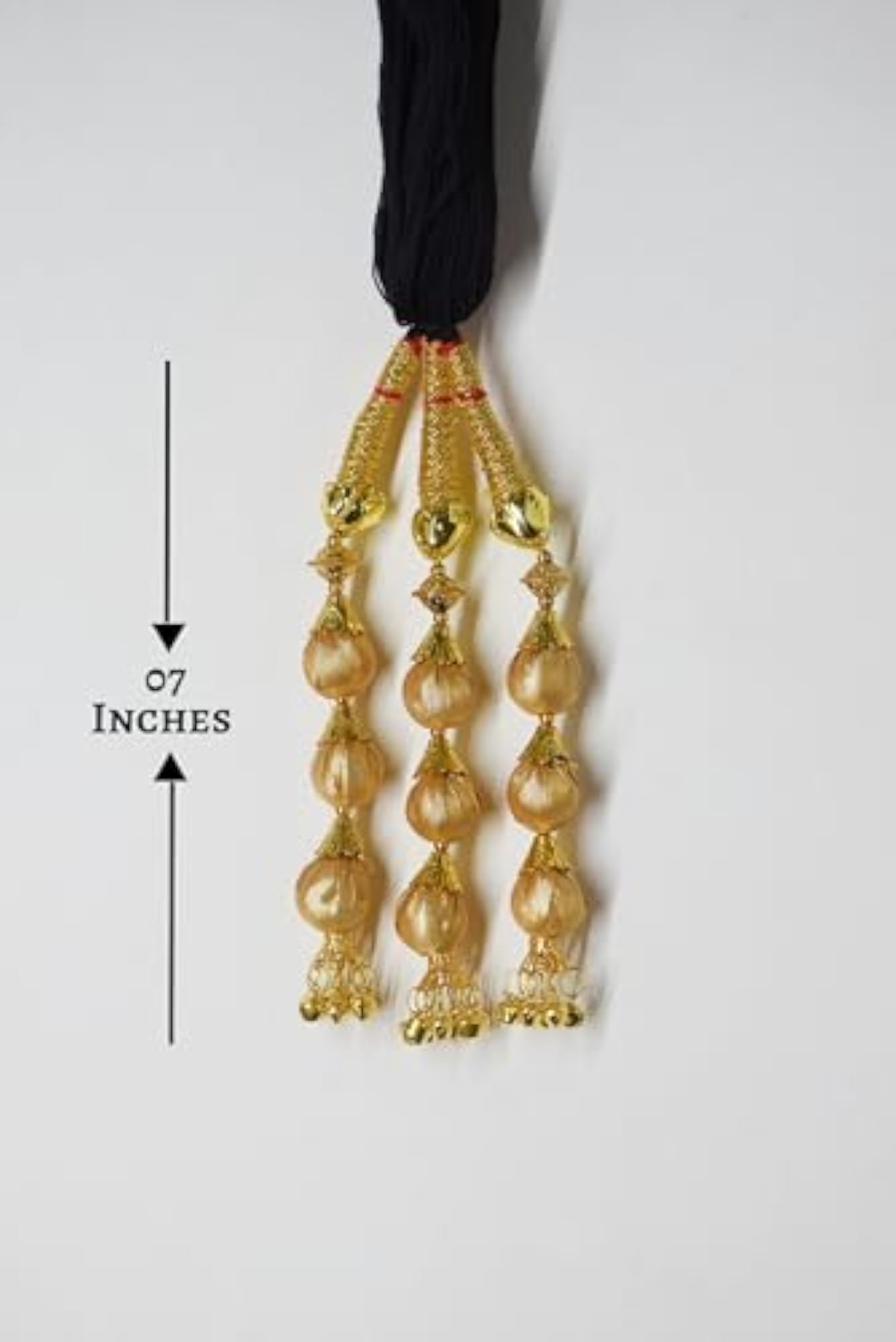 Women Multicolored Velvet Ball Ghungru Paranda Parandi Choti Braid Extension