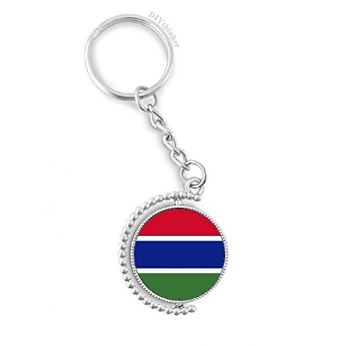 Anillo de Gambia giratorio acero inoxidable joyería país África Pilgrim