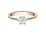 Diamantring made in Germany in 585/- Roségold