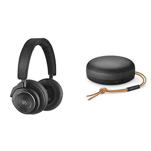 Bang & Olufsen Beoplay H9 3rd Gen Wireless Bluetooth Over-Ear Headphones, Matte Black & Beosound A1 (2nd Generation) Wireless Portable Waterproof Bluetooth Speaker with Microphone, Anthracite