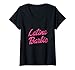 Damen Latina Latein Latino Puppe Spanisch Rosa Süß T-Shirt mit V-Ausschnitt