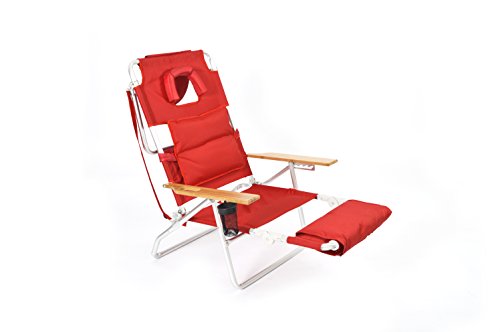 Ostrich Deluxe Padded Sport 3-In-1 Beach Chair, Red #TOP7