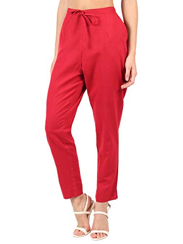 Image of Muffly Women's Cotton Flex Solid Straight Trouser