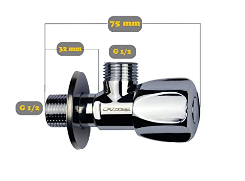 Lazardo Eckventil Abgang 1/2 Zoll Schnellverschluss Regulierventil