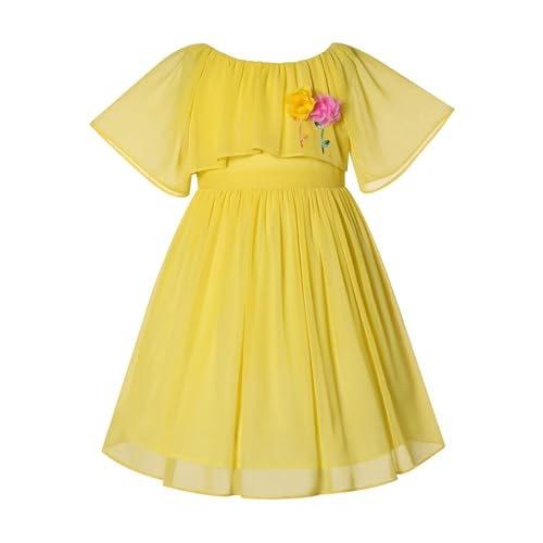 Girl Vintage Easter Yellow Clothing Kid Toddler Holiday Summer Casual Dress Size 2 3 4 5 6 7 8 9 10 11 12