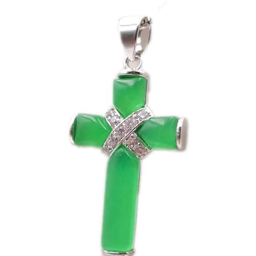 Pendentif Feng Shui de luxe en jade vert véritable et monture en argent fin S925