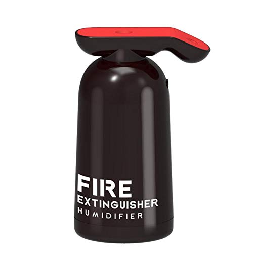 Fire Extinguisher Air Humidifier USB Mist Maker Fogger 180ML Ultrasonic Cool Water Aroma Diffuser for Home Car Purifier-Black