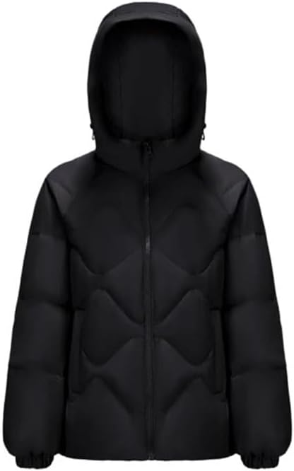 Women's Down Jacket Hooded Warm Soft Coat Casual Loose