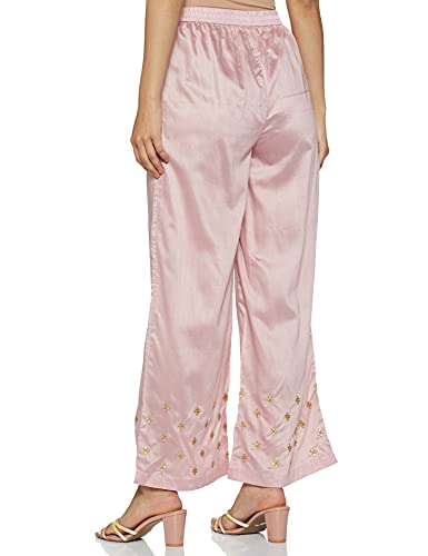 Image of Max Women's Embroidered Elasticated Regular Fit Palazzos