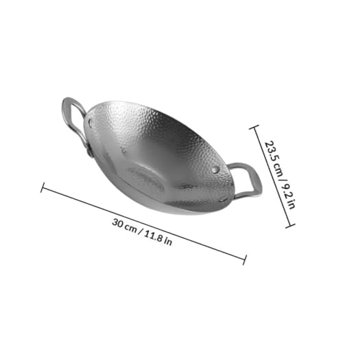Cazuela pequeña de acero inoxidable con diseño anti-escaldado y doble asa 3