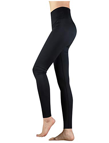 SCREENSHOT-L81901N Women Compression Yoga Pants High Waist Leggings-New Black-Large