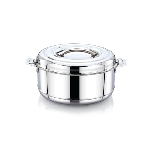 Praylady Vintage Insulated Hot Pot Casserole 1.5 Litre – Stainless Steel Thermal Food Warmer with Lid | Leak-Proof &amp; Durable Serving Bowl for Lunc