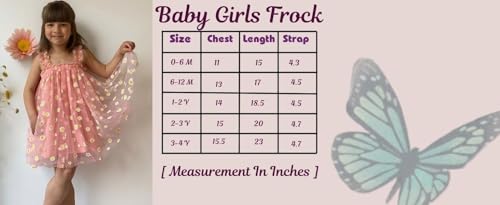 TotzTouch Baby Girls Knee-Length Dress | Frock Cami Strap Flared Printed Net Sleeveless Gown
