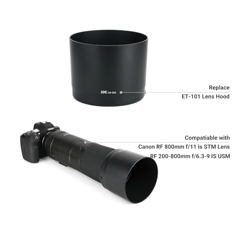 Image of Lens Hood for Canon RF 800mm f /11 is STM Lens on EOS R6 R5 RP R Ra Camera, RF 800mm Lens Hood Reversible Lens Shade Replace Canon ET-101 Hood, Compatible with 95mm Filters and 95mm Lens Cap
