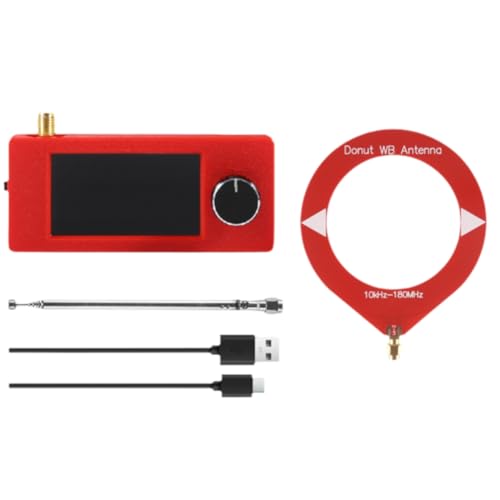 YGBWAOV Mini Radio de Bolsillo SI4732, 10-180 MHz, Interfaz SMA, Mini Antena de Bucle, Pantalla IPS de 1,9 Pulgadas, LSB, USB, Am/FM.
