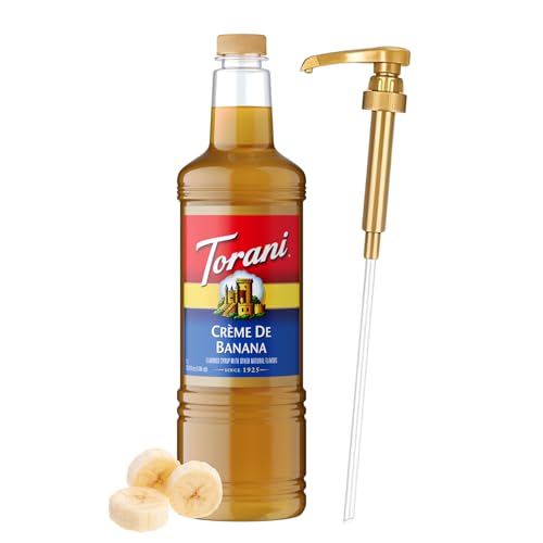 Image of Torani Creme De Banana Syrup 1L with Pump - Cocktails & Smoothies