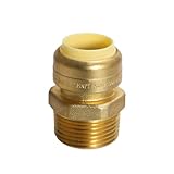 1 Piece XFITTING 3/4'' Push Fit x 1'' Male NPT Adapter, Male Adapter,