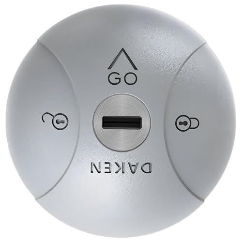 DAKEN Saturn GO Simple - 1 Serrure Antivol Fixe pour Véhicules Utilitaires, Certifié Sold Secure SIlver, Verrouillage Manuel, Zamak, Couleur Gris